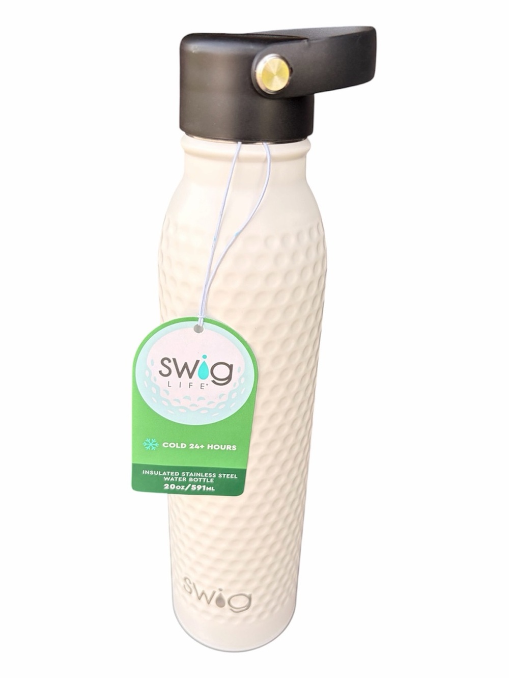 Swig Life White Golf Ball 20oz Water Bottle NWT